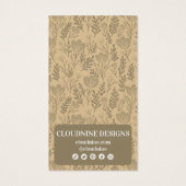 Bloemenboog Oorbel Neutrals Sieraden Display Kaart (Achterkant)