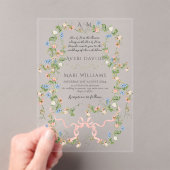 Bloemenboog tuin rustieke elegante foto bruiloft acryl uitnodigingen (Insitu (Draagbaar))