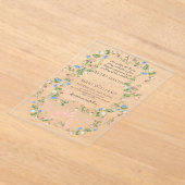 Bloemenboog tuin rustieke elegante foto bruiloft acryl uitnodigingen (Laagn)