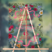 Bloemenboog Ze bindt de knoop Welkom Acryl Bord (Neutraal)