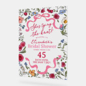 Bloemenboog Ze bindt de knoop Welkom Acryl Bord (Hoek)