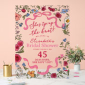 Bloemenboog Ze bindt de knoop Welkom Acryl Bord (Huwelijk)