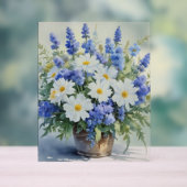 Bloemenbos Elegante Waterverf Acryl Bord (Neutraal)