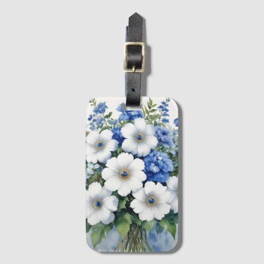 Bloemenbos Elegante Waterverf Bagagelabel (Voorkant (verticaal))