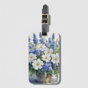 Bloemenbos Elegante Waterverf Bagagelabel