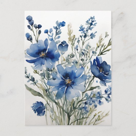 Bloemenbos Elegante Waterverf Briefkaart (Voorkant)