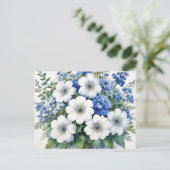 Bloemenbos Elegante Waterverf Feestdagenkaart (Staand voorkant)