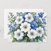 Bloemenbos Elegante Waterverf Feestdagenkaart (Voorkant / Achterkant)