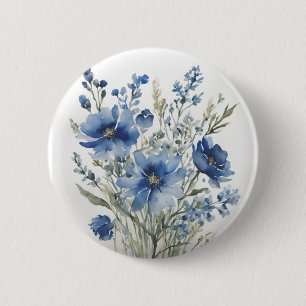 Bloemenbos Elegante Waterverf Ronde Button 5,7 Cm