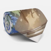 Bloemenbos Elegante Waterverf Stropdas (Opgerold)