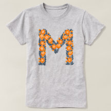 Bloemenbrief M vrouw basic T-shirt