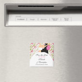 Bloemenbruid & bruidegom sparen de datummagneet magneet (Insitu (Vaatwasser))