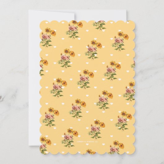 Bloemenbruid tot bruids douche uitnodiging (Achterkant)