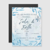 Bloemenbruiloft bewaar de datum uitnodiging (Voorkant / Achterkant)