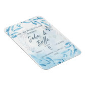 Bloemenbruiloft bewaar de datum uitnodiging magneet (Rechterzijde)