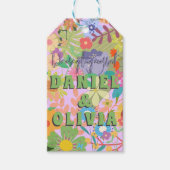 bloemenbruiloft cadeaulabel (Voorkant)