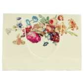  bloemenbruiloft dank u geschenktas large cadeautasje (Achterkant)