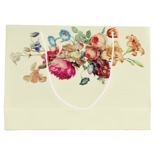  bloemenbruiloft dank u geschenktas large cadeautasje (Achterkant)