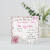  bloemenbruiloft Gepersonaliseerd uitnodiging (Staand voorkant)