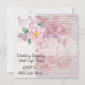  bloemenbruiloft Gepersonaliseerd uitnodiging (Achterkant)