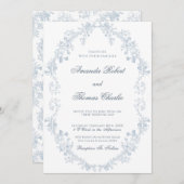 bloemenbruiloft kaart (Voorkant / Achterkant)