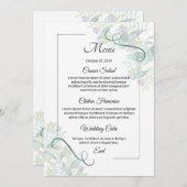 Bloemenbruiloft Menu Kaart (Voorkant / Achterkant)