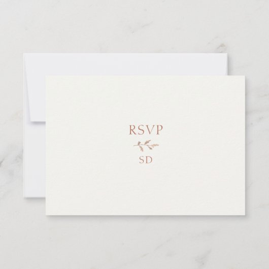 Bloemenbruiloft RSVP Ivoor Reactie Kaart (Achterkant)