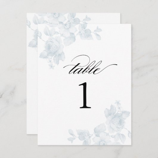 Bloemenbruiloft Tafelnummers (Voorkant / Achterkant)
