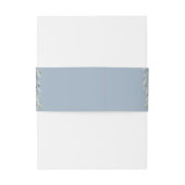 Bloemencascade Moderne Stofblauwe Trouw Uitnodigingen Wikkel (Achterkant Voorbeeld)