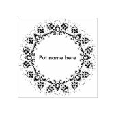 Bloemencirkel 2 silhouet art stempel (Afrduk)