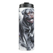 Bloemencontrast van Dogue de Bordeaux Thermosbeker (Voorkant)