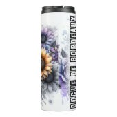 Bloemencontrast van Dogue de Bordeaux Thermosbeker (Achterkant)