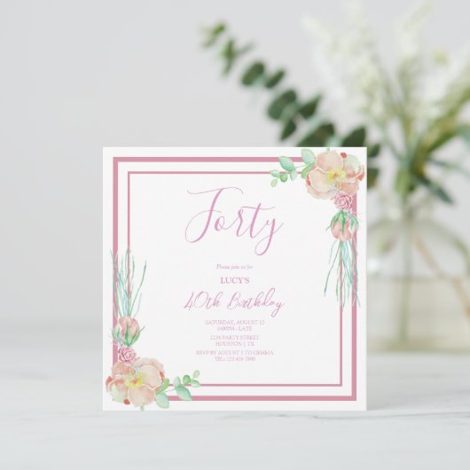 bloemencorner Verjaardag Kaart (Staand voorkant)