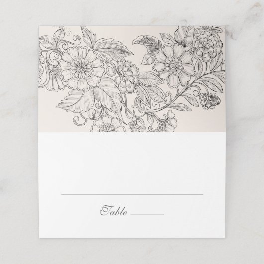  bloemencrème bruiloft (Buitenkant ongevouwen)