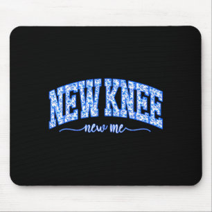 Bloemend blauw toile nieuwe knie nieuwe mij knieop muismat