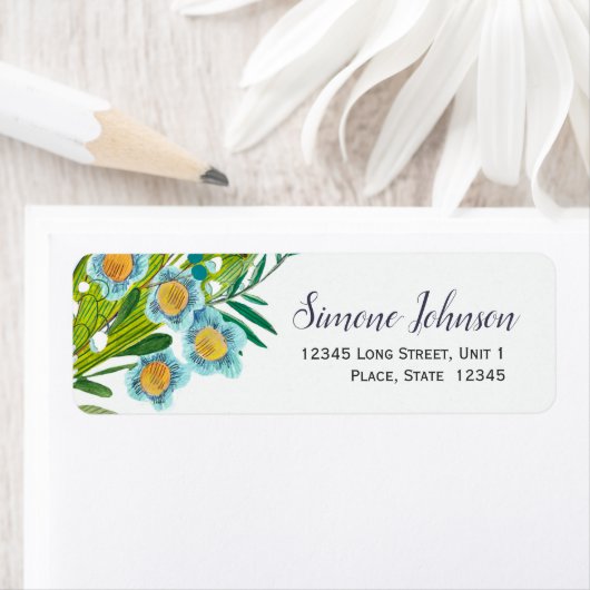 Bloemend groen Bloemig | Bruidsfeest Etiket (Insitu)