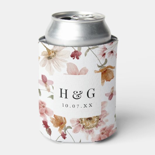 Bloemend Huwelijk Blikjeskoeler (Blikje Voorkant)