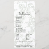Bloemend huwelijksmenu menu (Voorkant)