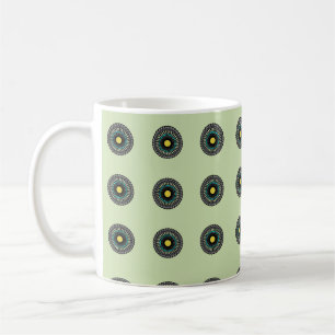 Bloemend mandala naadloos patroon koffiemok