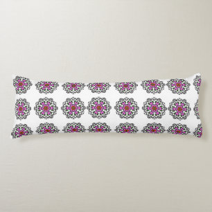 Bloemend mandala naadloos patroon: paarse Boho Zen Lichaamskussen