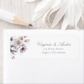 Bloemend retouradres voor de bruiloft etiket (Insitu)