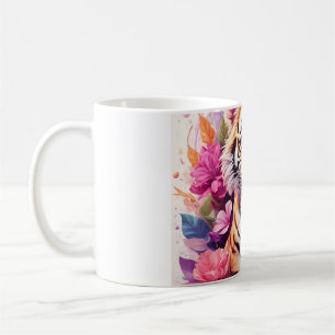 Bloemend Tigeren Mok - Roze Tijger Koffiemok - Gee