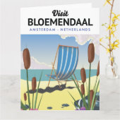 Bloemendaal Amsterdam poster de voyage Carte posta (Fleur jaune)