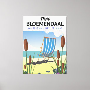 Bloemendaal Amsterdam Reisposter Canvas Afdruk