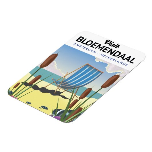 Bloemendaal Amsterdam Travel poster Magneet (Linkerzijde)