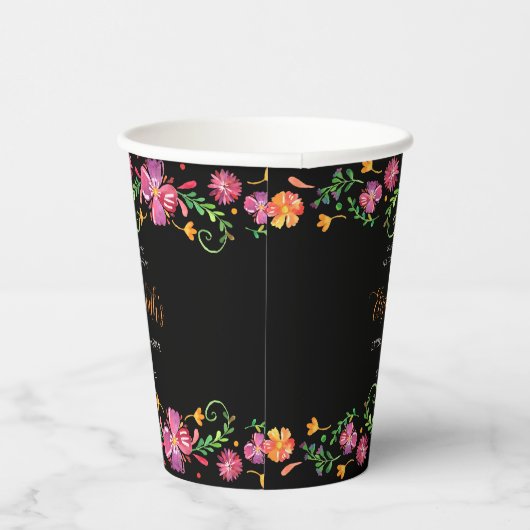 Bloemendag van het dode Vrijgezellenfeest Papieren Bekers (Rechts)
