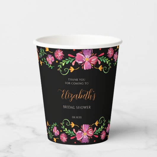 Bloemendag van het dode Vrijgezellenfeest Papieren Bekers (Voorkant)