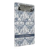 bloemendamast Blauw toile de jouy monogram Mini Klembord (Schuin)