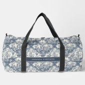 bloemendamast Blauw toile de jouy monogram Plunjezak (Voorkant)