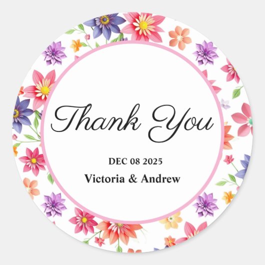  bloemendank u Stickers (Voorkant)